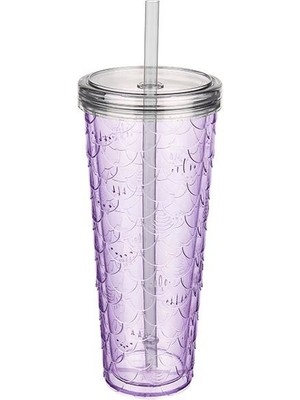 Commodious Işıltılı Şeffaf Pipetli Bardak 750 Ml.