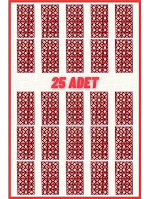 12+ Yaş 18X8LI Kapsül Mermi Şeridi 25 Adet - Toplam 3600 Adet Atış Kırmızı
