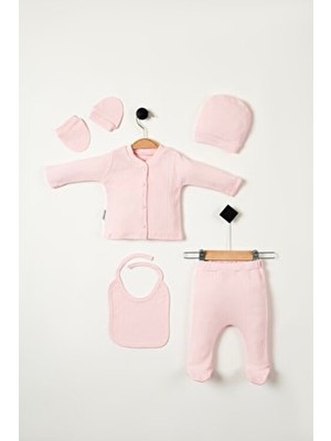 Hastane Çıkış Setleri Raporlu Penye 5'li Set Yenidoğan Kıyafetleri - Hediye Paketli