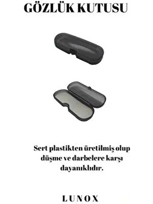 Lunox Gri Renkli Gözlük Koruma Kutusu Sert Plastik Yapı ile Darbelere Karşı