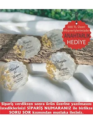 Epoksi Magnet 20 Adet Söz Nişan Nikah Kına Düğün Hatırası Hediyelik Şekil ve Renk Seçenekleriyle