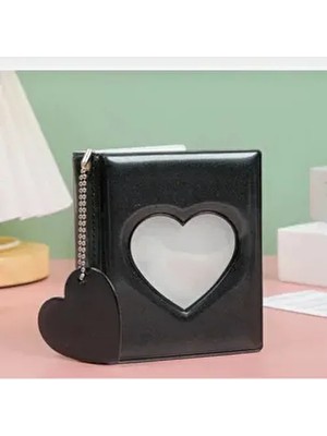 Siyah Binder Kpop Fotokartlık Mini Albüm, 6x9 Instax Fotoğraf Resim Albümü Kartlık