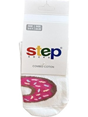 Tek Doughnut Patik Çorap Krem