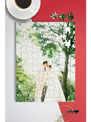 Kişiye Özel Fotoğraflı Yapboz Puzzle - 99 Parça A4 Resimli Pazıl Yapboz Düğün Hediyesi