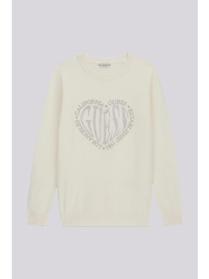 Bg Store Kız Çocuk Beyaz Kazak