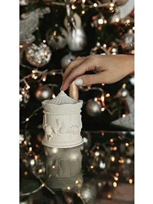 Atlı Karınca Beton Mumluk Yeniyıl Yolbaşı Dekor Mum