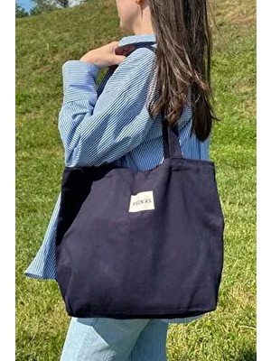 Gabardin Bez Çanta - Lacivert (Mıknatıs Çıt - %100 Pamuk Gabardin)