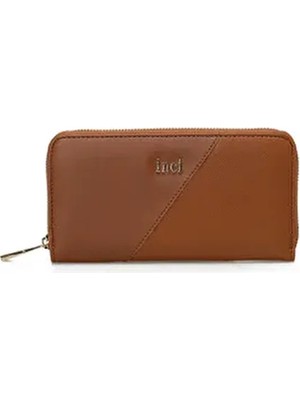 İnci Incı Sara 3pr Taba Kadın Cüzdan Düz Dış Materyal İle Şık Görünüm Sunan Model