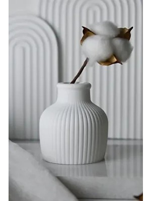 Lalezen Home Mini Beyaz Beton Vazo Şık Tasarım ile Modern Dekorasyon İçin
