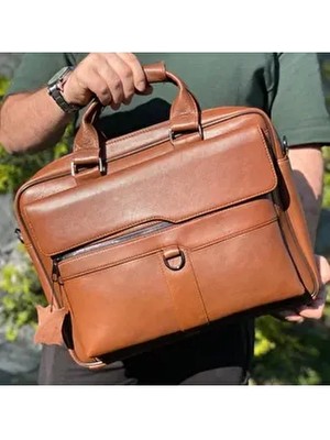 Hakiki Deri Evrak ve Laptop Çantası