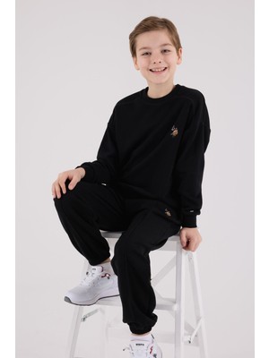 U.S. Polo Assn. US2228 Siyah Erkek Eşofman Takımı Rahat Tasarım ve Günlük Kullanım İçin