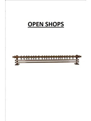 Bonicasa Art Ceviz Çift Raylı Ahşap Rustik Perde Askısı Rustik Borusu 200 cm