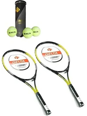 2 Adet Fallo 27 Inç L2 Grip Yetişkin Tenis raketi + 2 Adet Tenis Çantası + 3 Adet Prof. Maç Topu