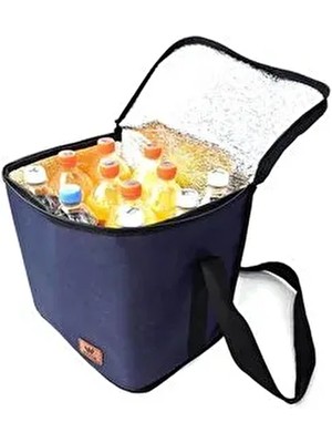 Woys Lacivert Termos Çanta 30 Lt. Isı Yalıtımlı Yemek Çantası - Termal Model ile 1 Buz Aküsü Hediye