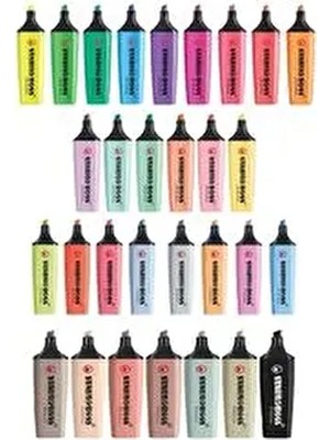 Boss Original Fosforlu Kalem 30'lu Tam Set Tüm Renkler