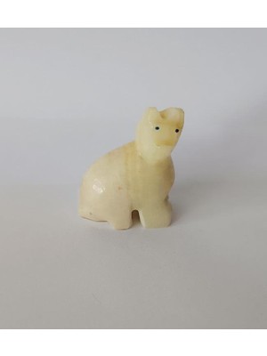 Kedi Oniks Taşı Biblo Mermer Onix Ev Ofis Dekor Masa Süsü