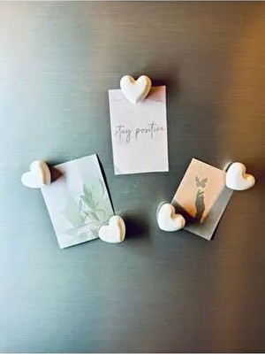 Magnet - Buzdolabı Magneti - Buzdolabı Süsü - 5’li Kalpli Magnet - Sevgililer Günü Hediyesi