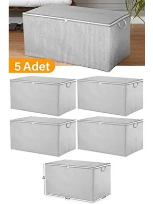 5 Adet - Mega Boy Gri Benekli Yorgan Hurcu - 100X50X50 cm