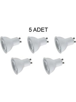 Cata 5 Adet Ct 4215 7W LED Çanak Ampul Beyaz Işık GU10 Duy Tipi 6400K Renk Sıcaklığı