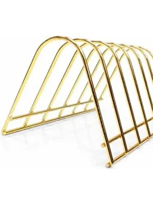 Metal Gold Ferforje Tabaklık - Altın Renkli Tabak Standı 1 Parça Metal Malzeme ile