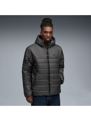 Puma Essentials Hooded Padded Erkek Gri Kapüşonlu Mont