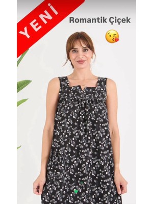 Pamuklu Kumaştan Geniş Kesim Yeni Desen Cepli Büyük Beden Ev Elbise