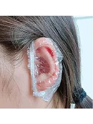 baytoptan Kulak Bonesi 100 Adet Şeffaf Renkli Unisex Özellikli Kulak Koruyucu