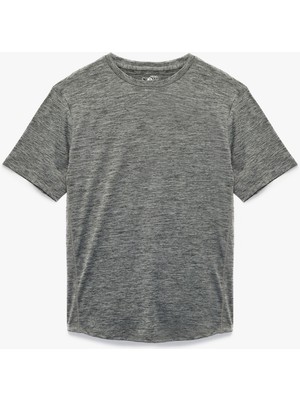 Regular Fit Kısa Kollu Dikiş Detaylı Desenli Bisiklet Yaka Spor Tişört