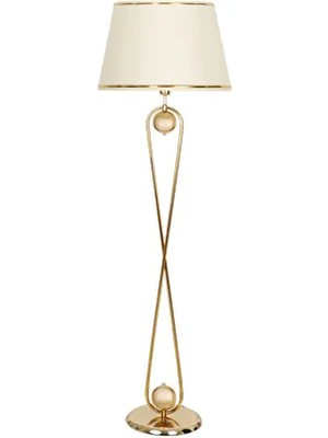 Forever Gold Kaplama Metal Lambader, Modern Dekoratif Metal Oturma Odası Çalışma Odası Zemin Lambası