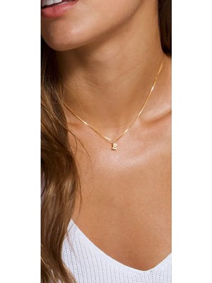 Küp Zincire Minimal Harfini Şeç 925 Ayar