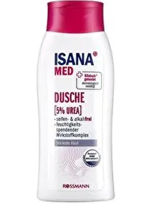 Simple Isana Med %5 Üre Duş Jeli 250 ml Nemlendirici Etki ile Hassas Ciltler için Yumuşak Koku