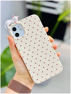 Iphone 11 Uyumlu 3D Oyuncaklı Puantiye Kedi Tasarımlı Yumuşak Silikon Kılıf