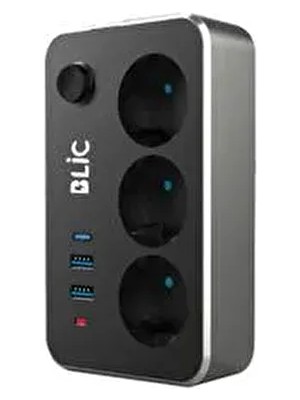 Blic Termal Akım Korumalı Isıya Dayanıklı 3'lü Priz 2 mt 2xusb 1xtype C Ftr-02