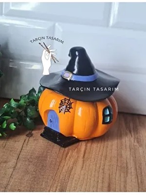 Balkabağı Dekor,şapkalı Mumluk/kabak Mumluk,kabak Dekor,sonbahar,halloween