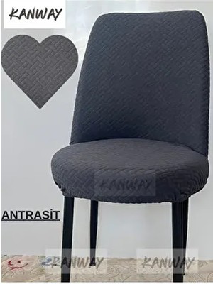 Jakarlı Tuğla Desen Oval Sandalye Kılıfı. Likralı, Esnek, Yıkanabilir, Lastikli.