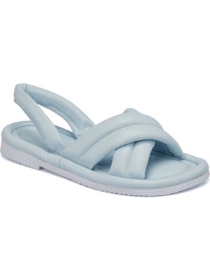 Tergan  Mavi Hakiki Deri Kadın Sandalet - K24Y1SN67414-J61
