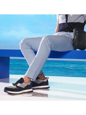 Tergan Lacivert Deri - Tekstil Erkek Sneaker - E24I1AY56714-D44