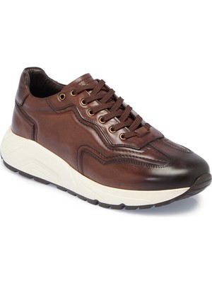 Tergan  Kahve Hakiki Deri Erkek Sneaker - E24S1AY56975-V94