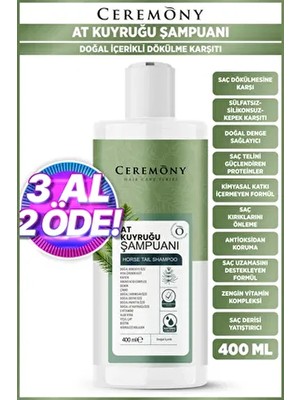 At Kuyruğu,biberiye ve Hyalüronik Içeren 15 Bileşenli Şampuan 400ML