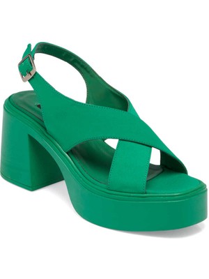 Tergan Yeşil Vegan Kadın Sandalet - K24Y1SN67404-T3R