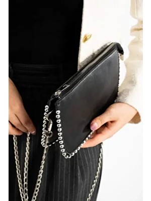 Boncuklu Kadın Çanta Hasır Malzeme ile Şık ve Kullanışlı 14x22 cm Yaz Sezonu İçin