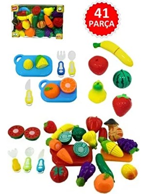 LEGO 41 Parça Kutulu Meyve ve Sebze Kesme Seti Şık Hediye Seçeneği Eğitici Oyun