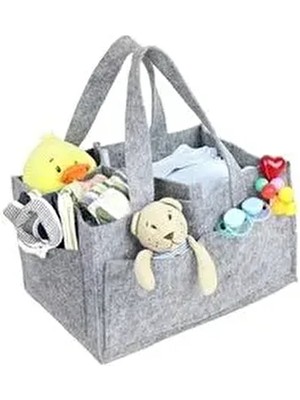 Bloom Keçe Anne Bebek Bakım Çantası Tekstil Malzeme ile Pratik Kullanım ve Geniş Kapasite