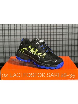 Çocuk Su Geçirmez Ortopedik Ayakkabı - Lacivert Fosfor Sarı