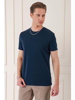 Efor Erkek Ts 880 Slim Fit Lacivert Spor T-shirt
