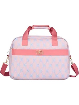 U.S. Polo Assn. Seyahat Valizi El ve Omuz Doğum Çantası Spor Hastane Çantası Kumaş Malzeme ile