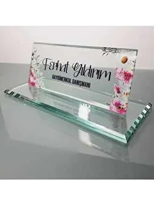 Kristal Masa Isimliği, Cam Masaüstü Isimlik, Masa Üstü Isimlik M558-UV