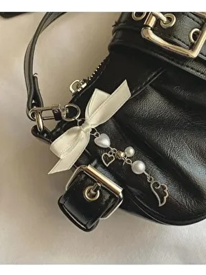 Melek Kanadı Charmlı Fiyonklu Y2K Coquette Fairycore Çanta Süsü Çanta Charmı Çanta Aksesuarı