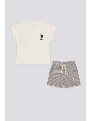 U.S. Polo Assn. Polo Assn Krem Bebek T-shirt Takım