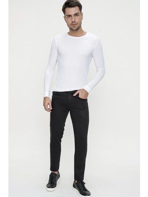 P 1085 Slim Fit Siyah Spor Pantolon